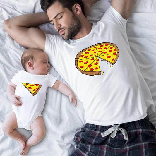 Cute Pizza Short Sleeve Family 419519014224