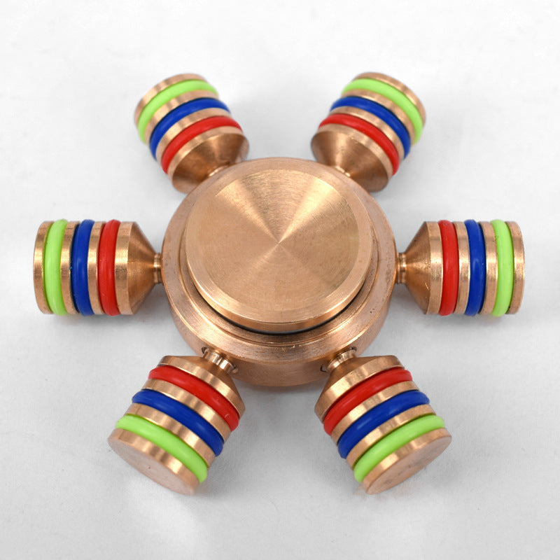 Colorful circle three head six arm gyro 41963033529858
