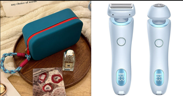 2 In 1 Hair Removal Epilator USB Rechargeable Trimmer Women Body Razor Face Leg Armpit Bikini Hand Pubic Shaver Hair Remover - HD Wireless Product #10