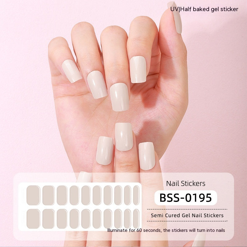 Gel Nail Stickers Pure Color UV Semi-curing Phototherapy 41af50fa e413 414d b3cd df1eeaae59b8