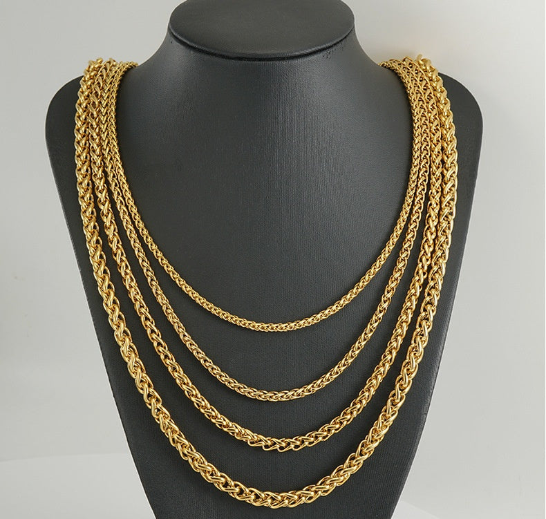 18K Gold Keel Chain Necklace Pendant Finished Chain Hip Hop - HD Wireless Product #2