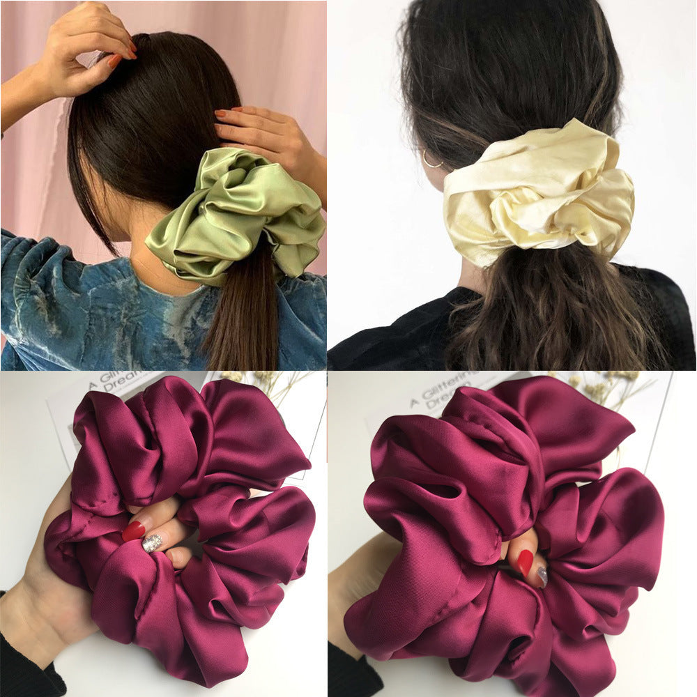 Oversized Smooth Satin Large Intestine Circle Hair Tie 41bc3d2f 04bc 42fc 8379 ed0901ac7645