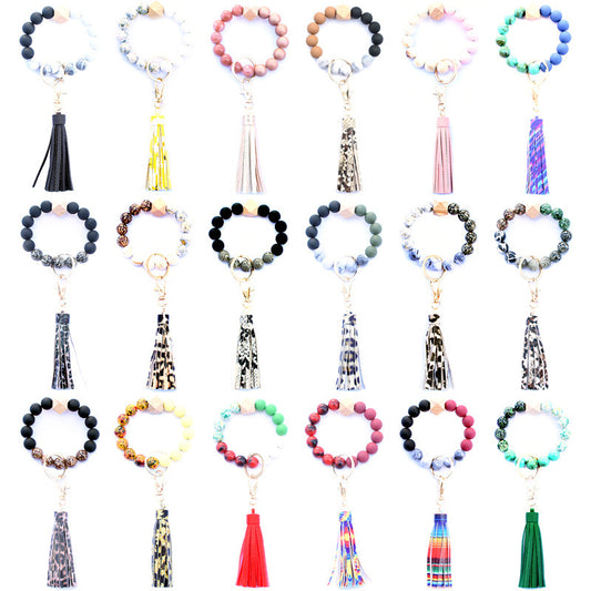 Creative Wooden Bead Bracelet Keychain 41c233eb ad0e 4965 bec0 eef5c1ab571f