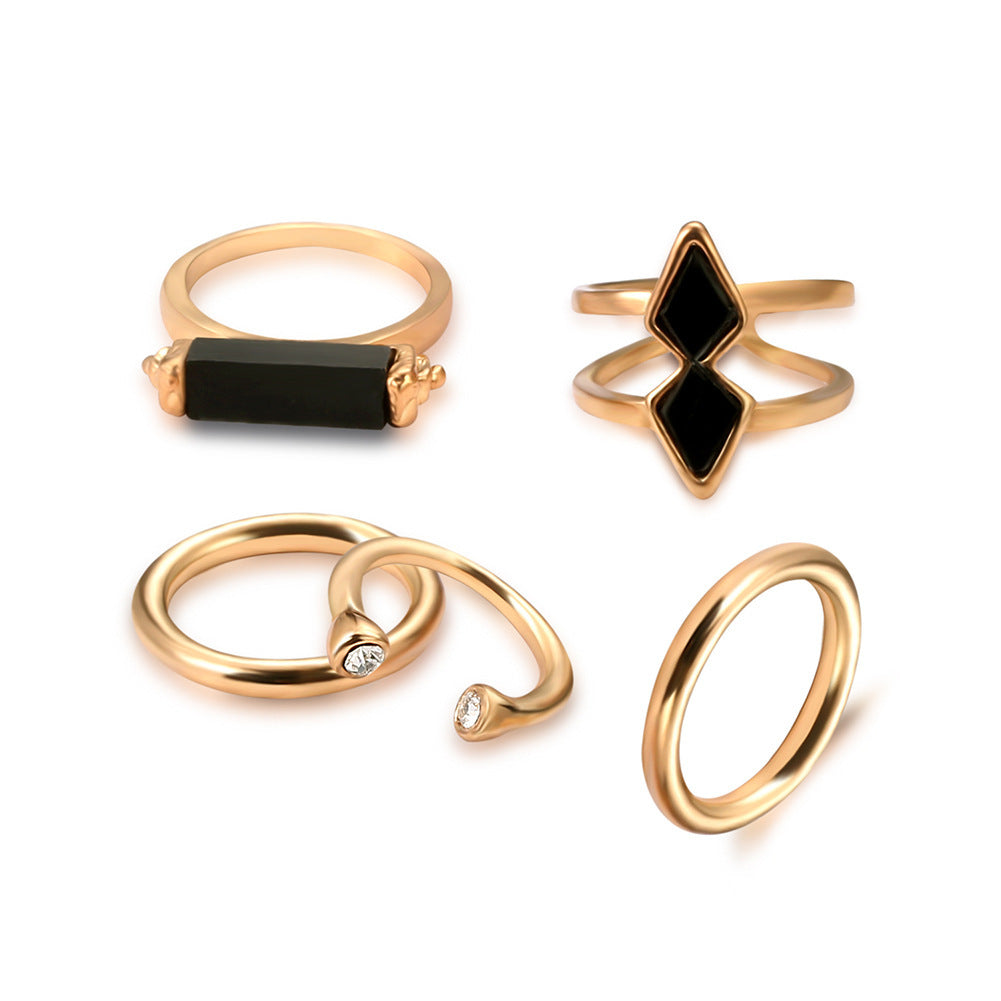 Fashion Joint Ring Set Electroplating 18K Gem Jewelry 41cab711 b813 4267 8afd c1c8157efced