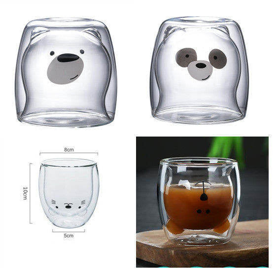 3D Double Layer Lovely Panda Cup Skull Wine Cup - HD Wireless Product #17
