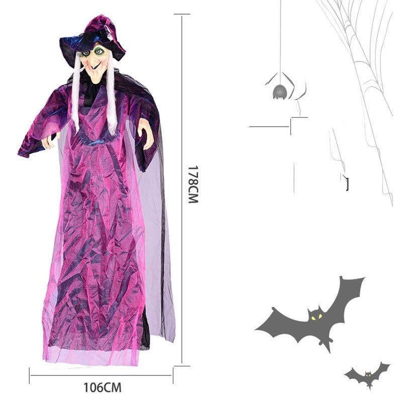 Halloween Voice-activated Horror Electric Witch Toy Ghost Festival Bar Outdoor Decorations Arrangement Props 41dc898d db6e 40