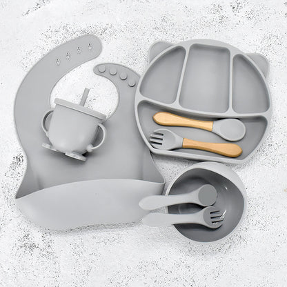 Infant Feeding Tableware Set Divided Grid Silicone Dinner Plate 41de2c1b 9a12 4f6c 879b dd84938e9fab