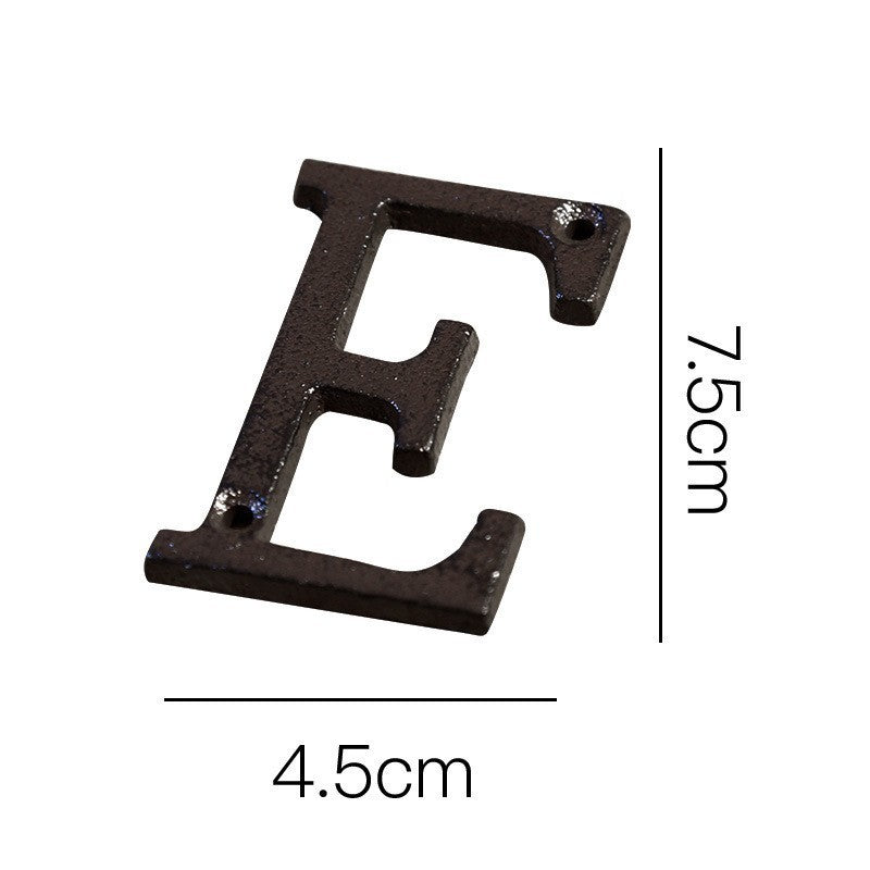 European-style Retro Cast Iron Three-dimensional Wrought Iron 26 English Letters Door Number 41f99061 4d7c 4da3 bd77 80330a86