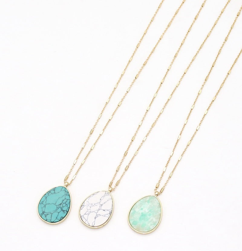 European And American Style Jewelry Drop-shaped Turquoise Inlaid 420681b2 9107 4f75 88f4 bae1f39caa51
