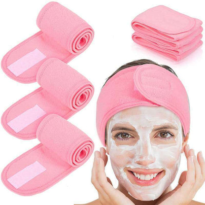 Hook & Loop Band Face Washing Female Yoga Headband Internet Celebrity Makeup Mask Headband Beauty Salon Hair Towel 42091028 e