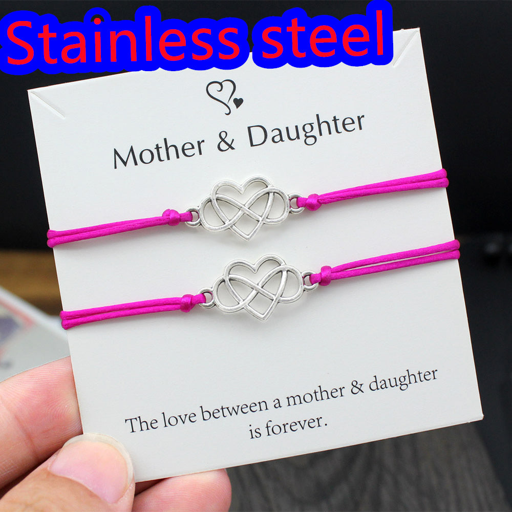 Heart Shaped Wax Wire Braided Bracelet 421ac089 2f16 47f1 9a1b fb9b3d91f0b7