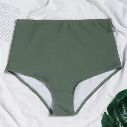 New Swimsuit Solid Color High Waist Pants Bikini Split Swimsuit Multicolor 4223aaf2 4cdb 4e01 bea8 a7d67626394a