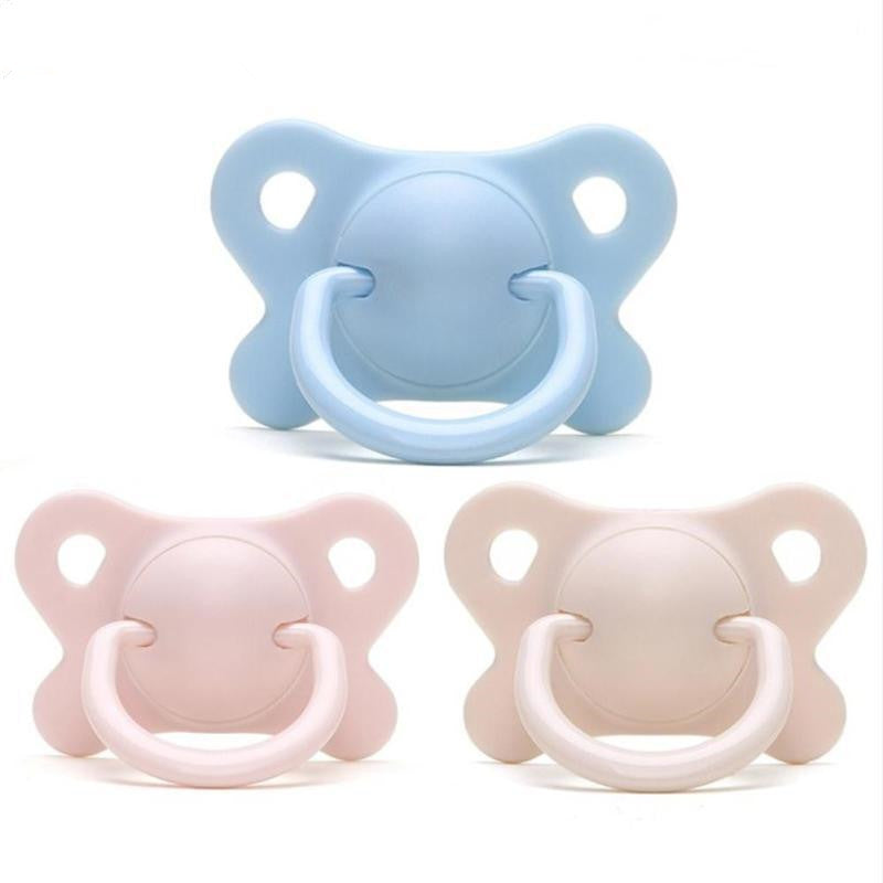 Pacifier Sleeping Baby Pacifier Newborn Silicone Pacifier Super Soft Flat Head 4224025936132