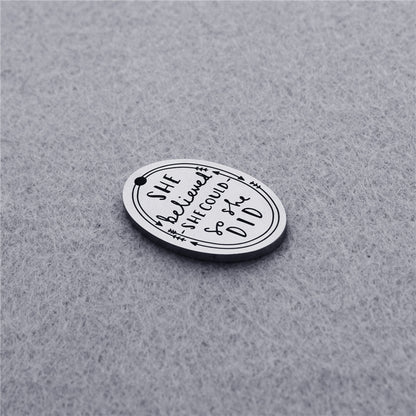 Simple Titanium Steel Can Be Customized Hangtag 4226579608087