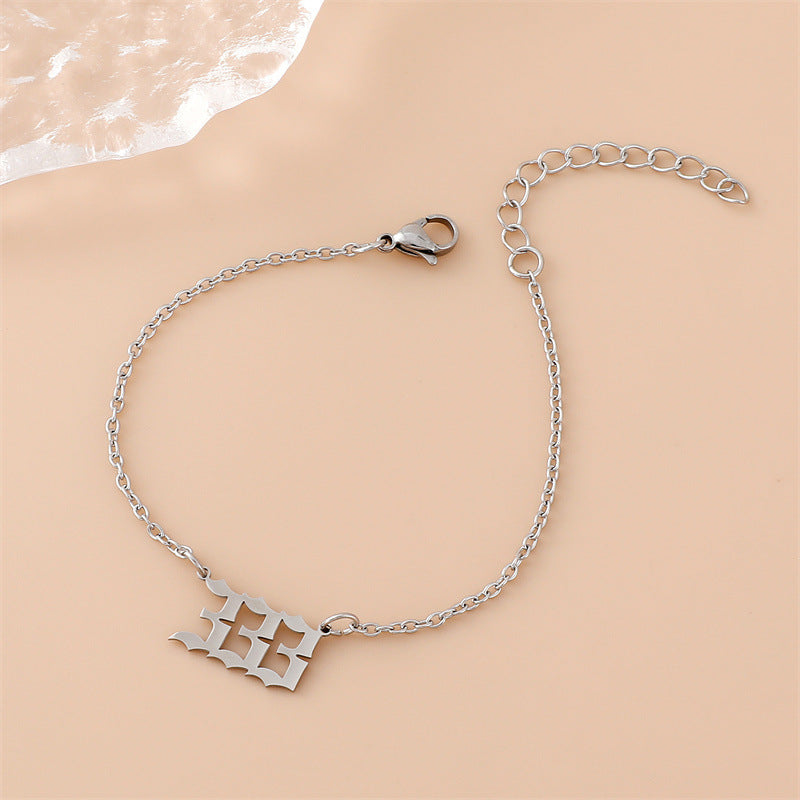 Creative Stainless Steel Angel Digital Bracelet For Women 422f1d4f 66f7 4be0 9e4c 40b2ada877c2