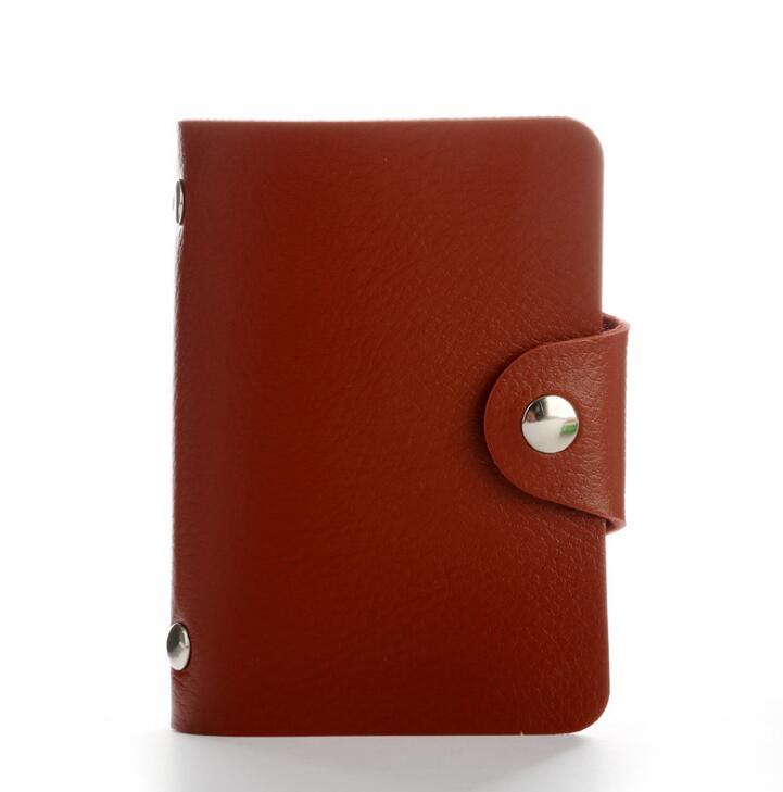24 slots Fashion PU Leather Business Card Holder Organizer - HD Wireless Product #8
