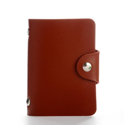 24 slots Fashion PU Leather Business Card Holder Organizer - HD Wireless Product #8