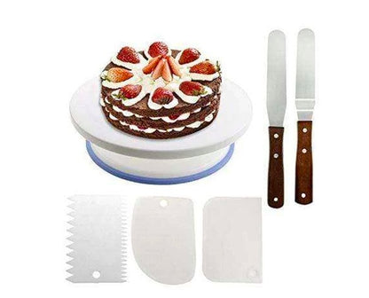 Plastic round cake turntable cream rotating flower table 424490456413
