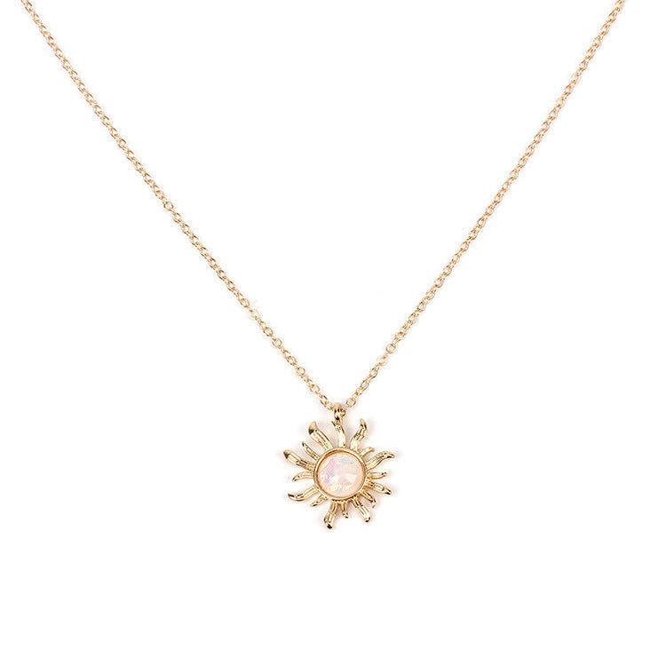 Sun flower opal necklace 4251906720540