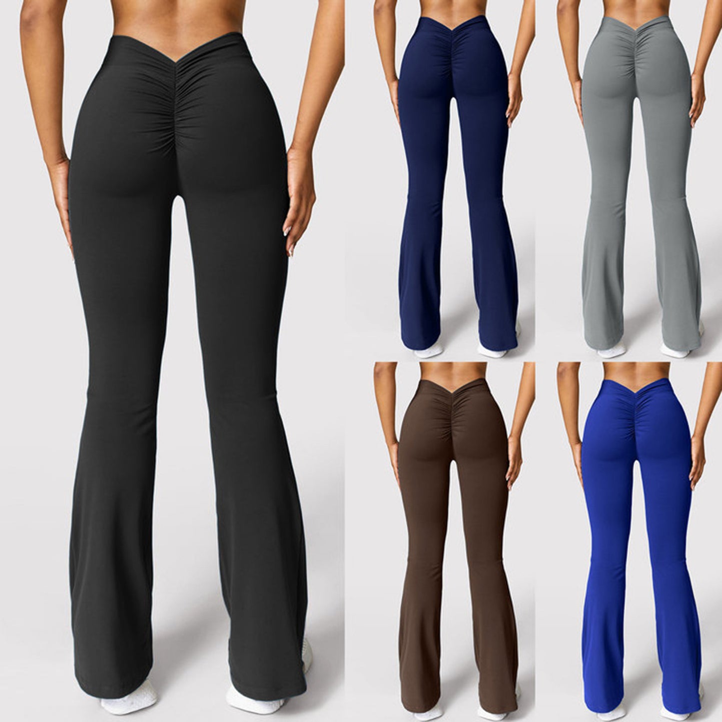 Nude Feel Seamless Slightly Flared Yoga Pants Sports Running Fitness Pants Female High Waist Hip Lift Yoga Pants 42525a43 bc6