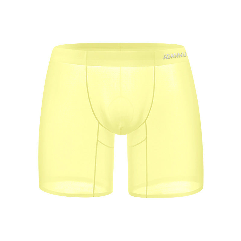 Transparent Ultra-thin Ice Silk Men's Boxer Sports Short-length Pants 42534471 8131 4d41 95d8 44b182d24643