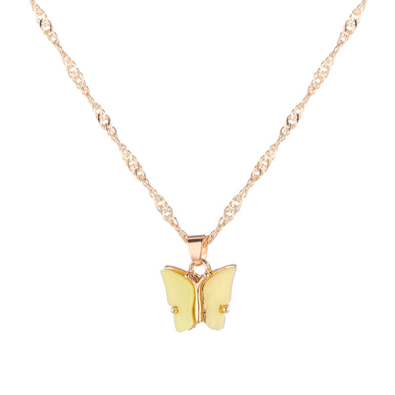 Fashionable colorful acrylic Butterfly Pendant 4253846181689