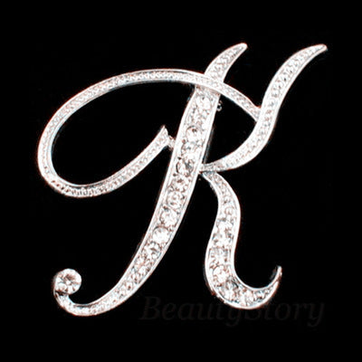 English letter brooch with diamonds 426416534405