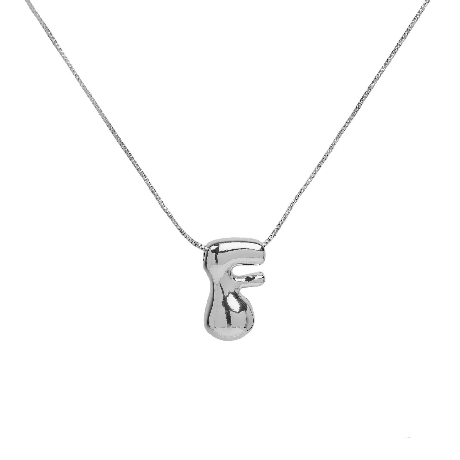 Brass Glossy Balloon English Letter Pendant Necklace 4265edc0 c1b7 4cee 8797 a108fe5f3ceb