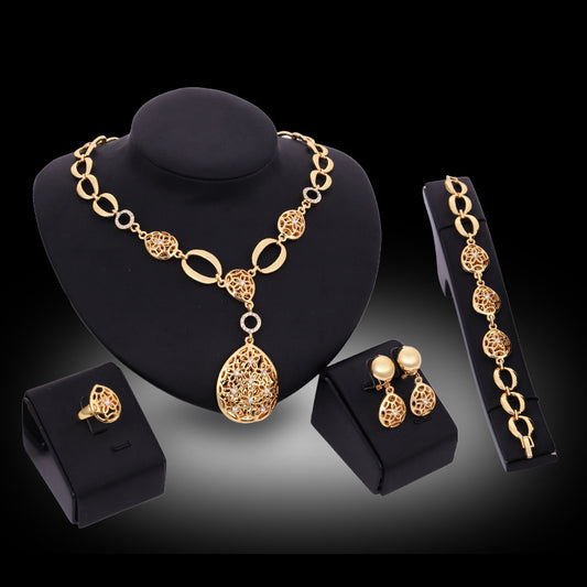Jewelry Fashion Necklace Earrings Bracelet Ring Four Piece Jewelry Set 42782640 0bc9 4f7b a70a 2411df200d5d