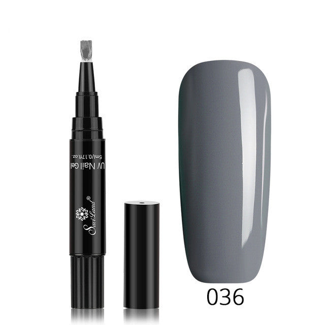 3 In 1 Gel Nail Varnish Pen Glitter One Step Nail Art Gel Polish Hybrid - HD Wireless Product #66