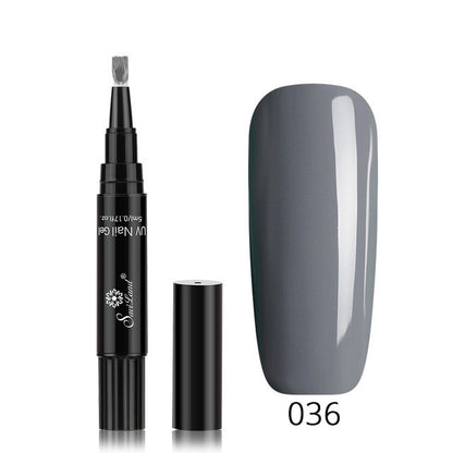 3 In 1 Gel Nail Varnish Pen Glitter One Step Nail Art Gel Polish Hybrid - HD Wireless Product #66