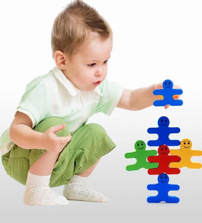 Cartoon Balanced Man Jenga Blocks 427923424225