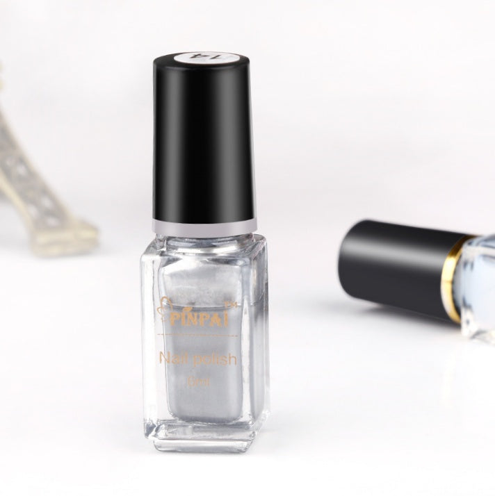 Mirror silver nail polish plating metal mirror silver oil 6ml environmental nail polish factory direct sales 429055456403