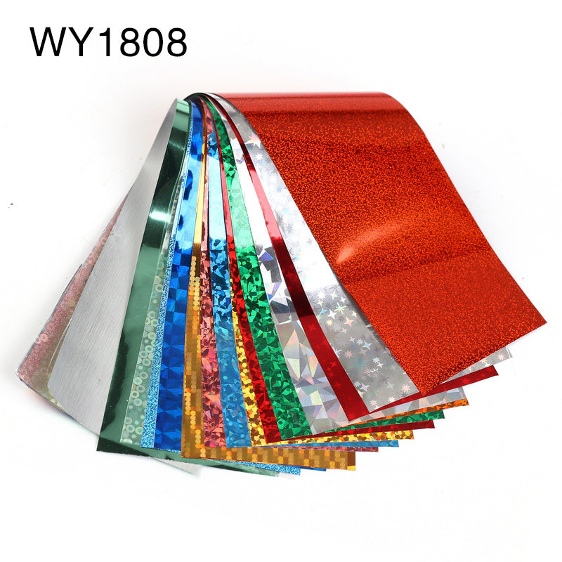 16pcs 20x4cm Mix Nail Art Transfer Foil Sticker - HD Wireless Product #25