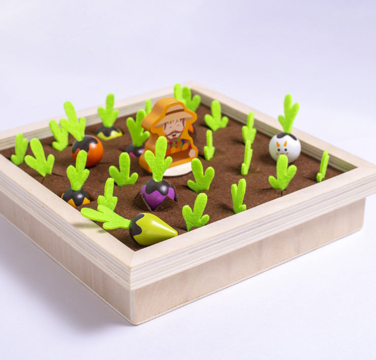 Wooden Toys New Vegetable Memory Game Radish Size Matching 4296831949090