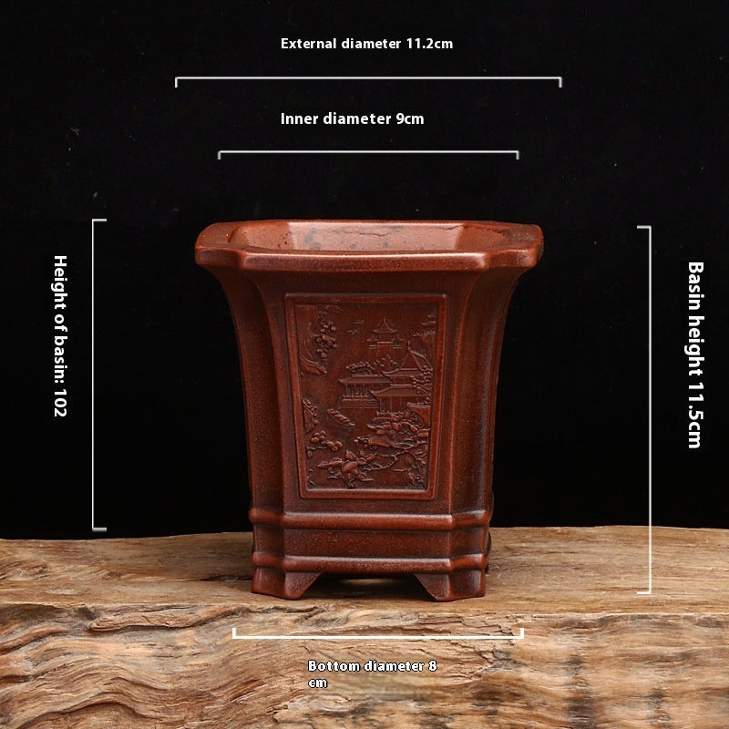 Purple Sand Flowerpot Classical Square Stick Bottle Desktop 42a0a9f8 424e 4ad5 a63e 77ee386af44d