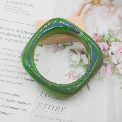 Marbling Acrylic Bracelet Shaped Irregular Square 42a4cf16 72e0 495e b760 736ff3cfb8d3