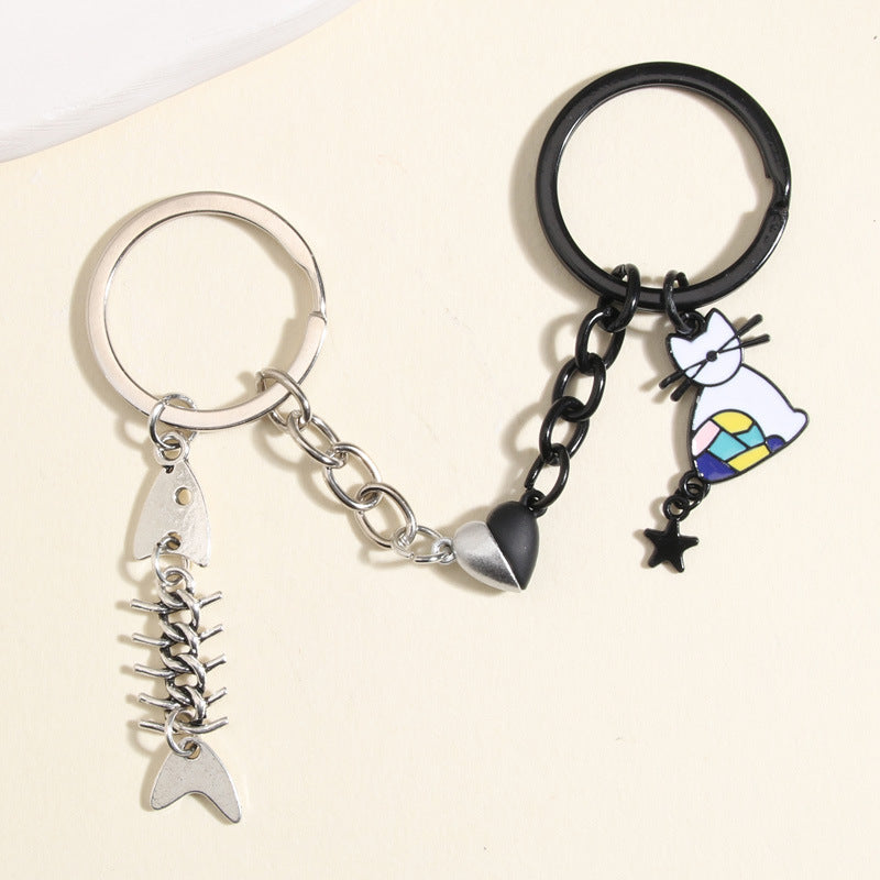 New Spaceman Magnetic Love Couple Girlfriends Keychain 42a53eae 09ab 4e6c 92bb 97319e3b15ce