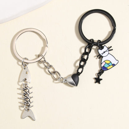 New Spaceman Magnetic Love Couple Girlfriends Keychain 42a53eae 09ab 4e6c 92bb 97319e3b15ce