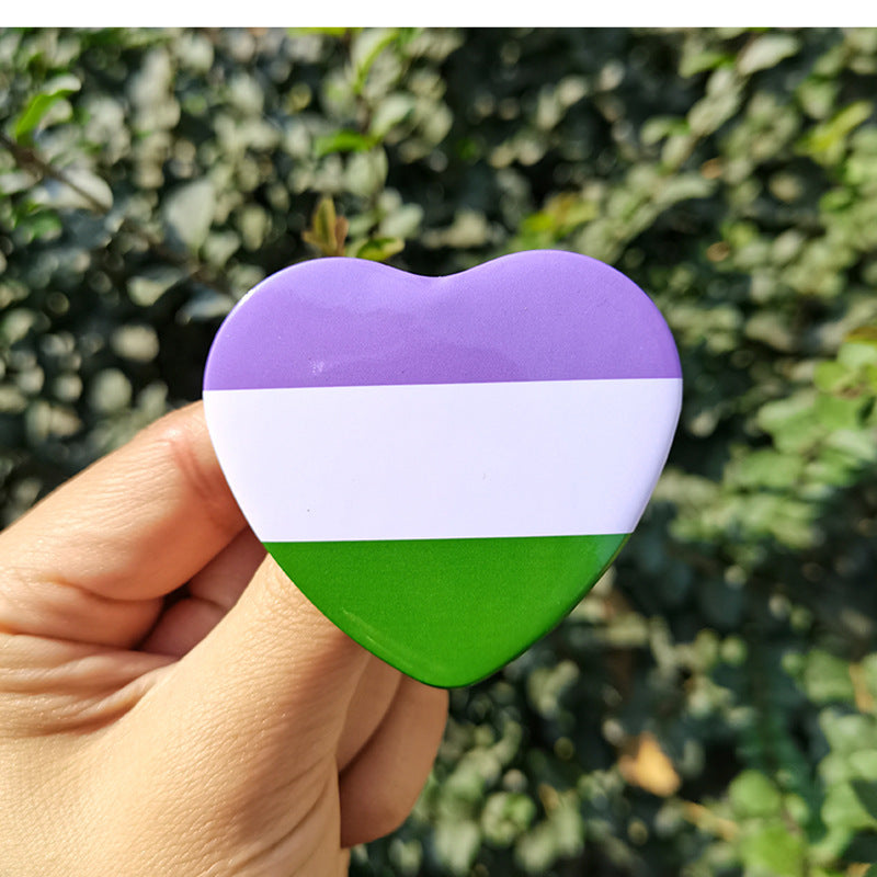 Creative Heart Shaped Rainbow Flag Badge 42b6f55f 081b 4845 9282 e90d3955d87d