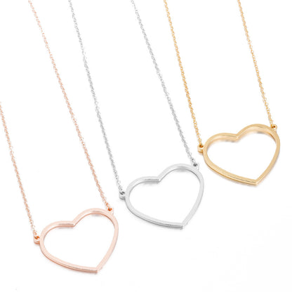 Simple Elegant Peach Heart Women's Clavicle Chain Necklace 42cd1036 e8f2 475c 9e70 e0565eae4c74