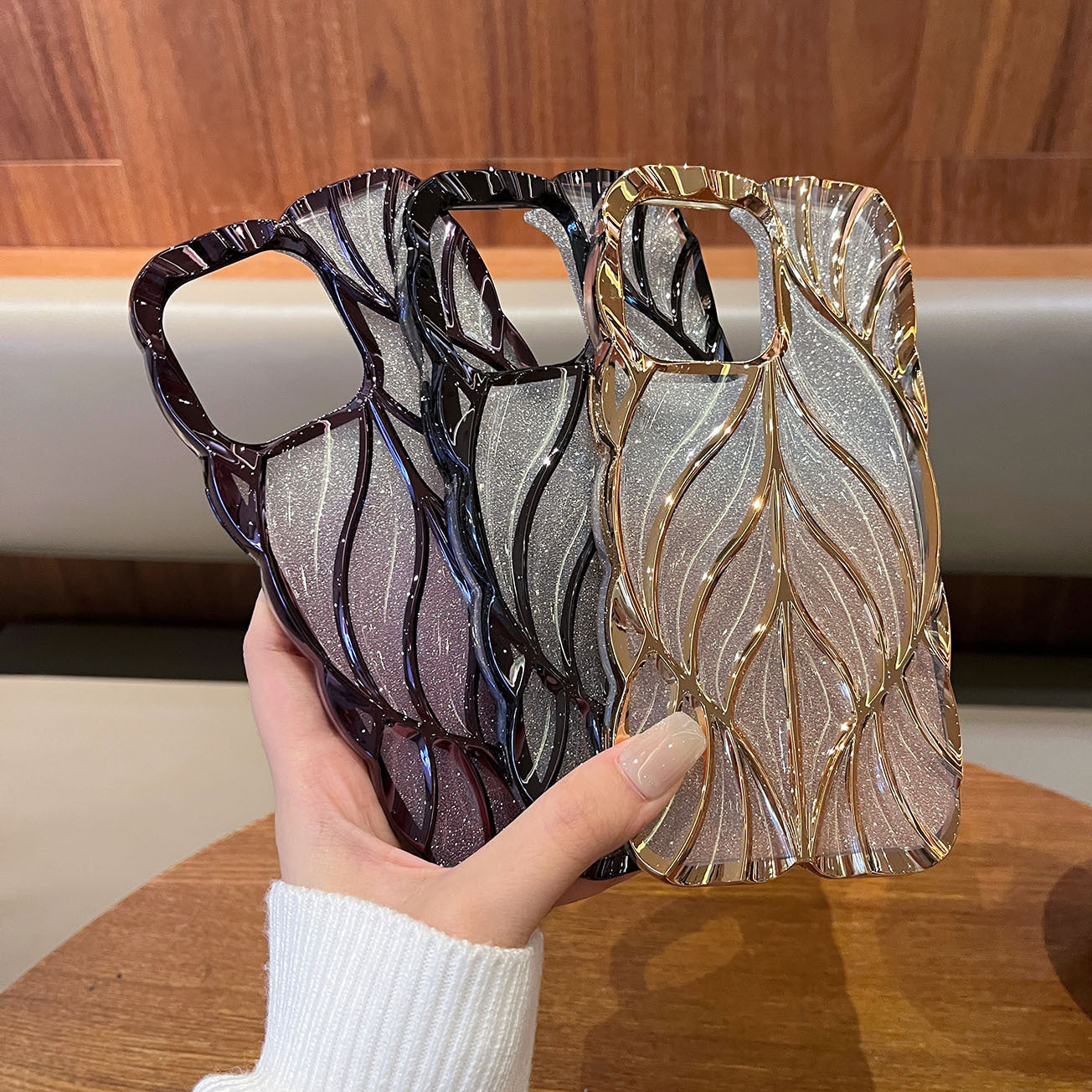 Three-dimensional Leaves Phone Case Light Luxury Electroplating 42f71f16 067a 4790 a47a f789b90c1a4e