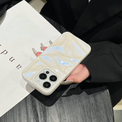 Electroplating Three-dimensional Pleated Phone Case - 图片 5
