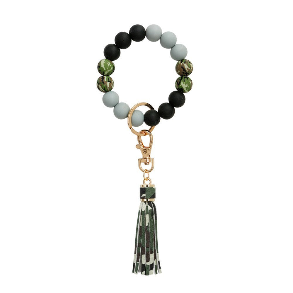 Silicone Wrist Keychain Handmade Beaded Leather Tassel Bracelet 43021685 6d40 4ef1 8c89 9829f0a71999