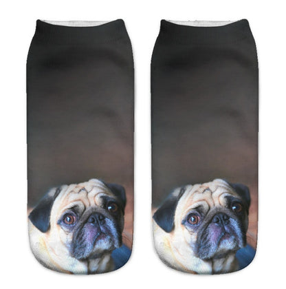 Popular Funny Unisex Short Socks 3D Cat Printed Anklet Socks Casual Socks 4303558612193