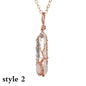 Natural white crystal color plated hexagonal pillar pendant 430394257514