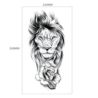 Animal Pattern Tiger Lion Half Arm Water Transfer Imitation Tattoo 43107181 aa44 44ae a6ce c029df11a15d