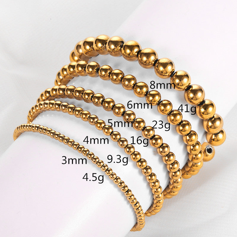 Women's Stainless Steel Bead Bracelet Jewelry 431887e8 38b9 47ee b596 3c38a635f8d7