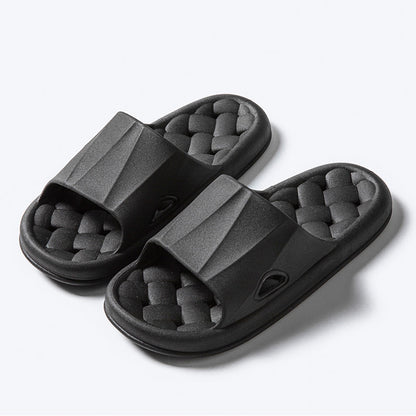 New Woven Texture Non-slip Slippers For Women Summer Indoor Floor Bathroom Home Slipper Men House Shoes 431becdd 915d 44ad ae