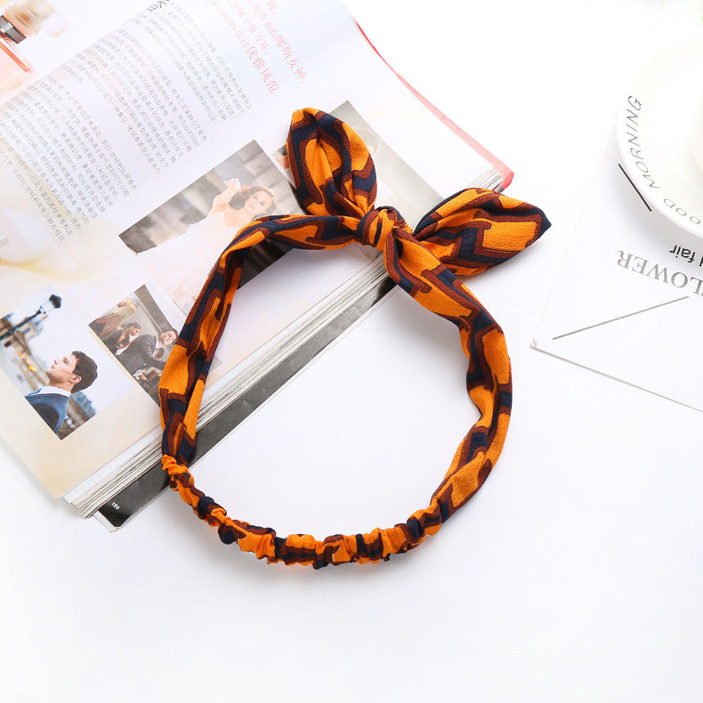 Big bow tie bunny ears headband 432303727743
